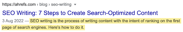 Write a great meta description