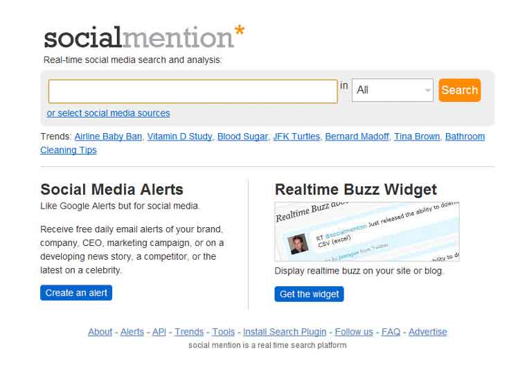 social mention | 16 free SEO tools