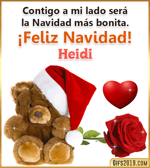 Mensaje bonito de navidad para heidi