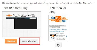 Cách thay giao diện Blogspot