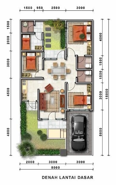  Denah  Lantai dan Atap Rumah  Minimalis  Modern  2019  Desain 