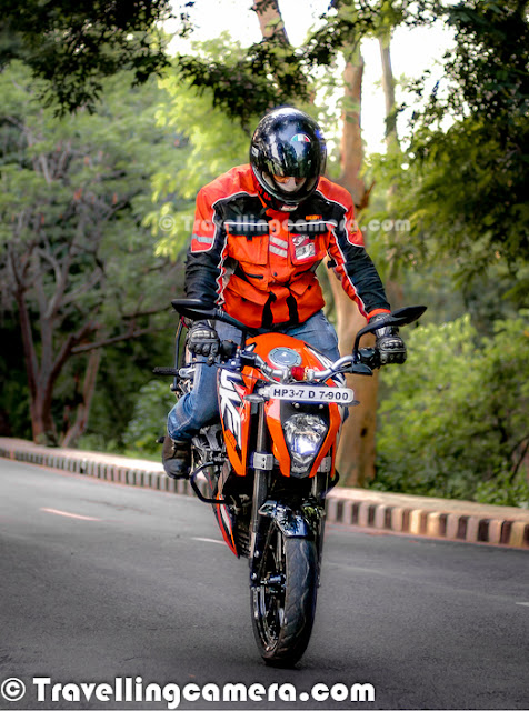 Recently I got exposed to KTM Bikes and seen performance of various KTM Duke Machines. Power of these machines and passion of their owners make a deadly combo to shoot. This Photo Journey shares KTM Duke Bikes in different Terrains of India and hope to add much more stuff during next one yearalThe very first photograph of this post is shot during 3rd Mughal Rally which happened in July 2012. This photograph is exactly shot near Sinthan Pass on second day of this Motorsports rally organized by Himalayan Motorsports.The Photograph just above is shot on Himalayan Expressway which has started operating this year only and a big relief for traveller going from Chandigarh to Shimla or other parts of Himachal. Aneesh Ariborne Awasthi is riding KTM Duke 200 in this photograph.This photograph is again shot in Jammu & Kashmir with Sinthan Pass in the backgroud. These Bikers had to start from Chingam till Sinthan as a Competitive Stretch and thereon, everyone had to ride till Srinagar. This is again a KTM shot from 3rd Mughal Rally which happened in various terrains around Srinagar.KTM is most commonly known for its off road motorcycles though in recent years it has expanded into street motorcycle production.KTM flying through glaciers in India...Here is a photographs from anantnag district of Jammu & Kashmir State of India with snow capped hill in the background...KTM Sportmotorcycle AG is an Austrian motorcycle, bicycle and moped manufacturer. It started out as a metal working shop and was named Kraftfahrzeuge Trunkenpolz Mattighofen. Approximately 60 yeras back KTM began producing motorcyclesKTM and Bajaj have partnered in India. In above photograph you see KTM Duke 200 which was launched in January Mont of 2012. Bajaj-KTM has priced 200 Duke at around Rs. 120000 (Ex-showroom New Delhi). This bike is sold at the 34 Bajaj Pro-biking showrooms which were converted into exclusive KTM showroom recently, although bike is huge demand. Bikers are getting this one after 2 months of booking.A photograph of KTM Duke Bike around Peer-ki-Gali in Jamu & Kashmir. Again a photograph from 3rd Mughal Rally, which held in July month of 2012 and organized by Himalayan Motorsports. This one was shot on first day of Mughal Rally. KTM is Europe’s second largest motorcycle manufacturer and dominates the off-road segment across the world.KTM Duke 200 standing in the middle of Golf Course @ Chandigarh, Punjab, India.KTM Duke 200 looks sporty, feels sporty and don’t go by the 200cc engine, because this monster generate 25 Bhp of maximum power and around 19.2 Nm of maximum torque, which is much higher than the normal 200cc commuter bikes available in India, which deliver 15 to 18 Bhp of maximum power.KTM debuts in India with its premium streetbike brand: the Duke. The first offering from the KTM in India, the 200 Duke is being retailed through 34 dedicated KTM stores in India along with KTM’s famous range of Accessories and Merchandise called KTM PowerWear and KTM PowerParts.KTM began in motorsports with Motocross Racing. In the last few years KTM has gained more success in motorsports by dominating rally-raid events such as the Paris-Dakar Rally and the Atlas-Rally. In 2003, KTM started sponsoring and supporting Road racing in various capacities, with the most successful results stemming from their Supermotard or Supermoto efforts. KTM offers a range of different engines for its larger motorcycles, all liquid-cooled. KTM's official company/team colors are Orange, Black and Silver. To create a strong brand identity, all competition-ready KTMs come from the factory with bright orange plastic with 'KTM' emblazoned on the side of the radiator shrouds. All KTM bikes also come from the factory with a Motorex sticker on the outside of the motor. All first fills of oil come from Motorex as well. Some official KTM teams use different colors for their bikes, most noticeably in the Dakar Rally.KTM Bikes are getting popular in Off-Road events. The term off-road refers to a driving surface that is not conventionally paved. This is a rough surface, often created naturally, such as sand, gravel, a river, mud or snow. This type of terrain can sometimes only be travelled on with vehicles designed for off-road driving (such as SUVs, ATVs, snowmobiles or mountain bikes) or vehicles that have off-road equipment. KTM manufactures vehicles for these environments and they are picking up in India. 