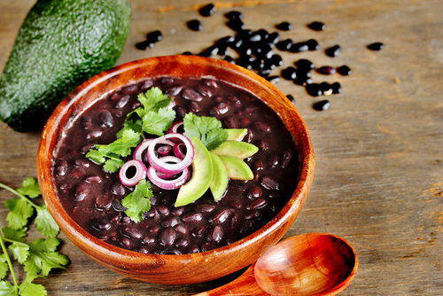 black beans, avocado, black bean soup