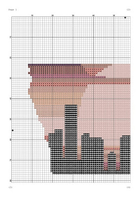 Iowa sunset skyline map silhouette cross stitch pattern - Tango Stitch