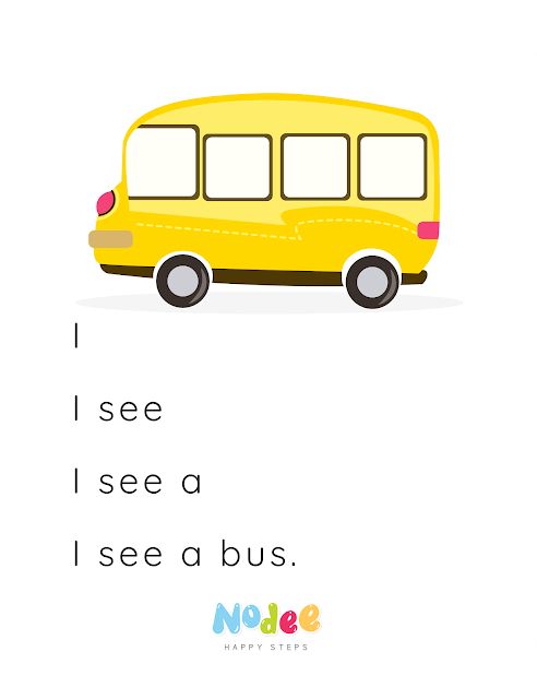 Reading fluency for kids - The Bus Story - Letter B
