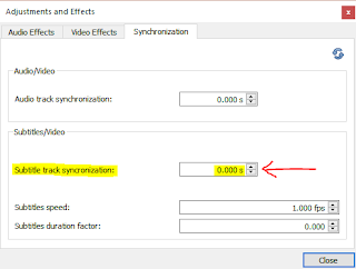 Sync subtitles & Video in VLC Media Player
