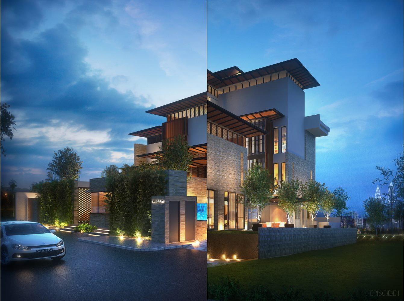 Realistic Exterior Rendering In 3ds Max Vray. exterior ...