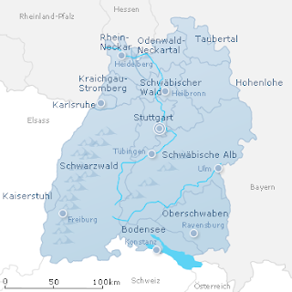 Map of Baden Wurttemberg Province