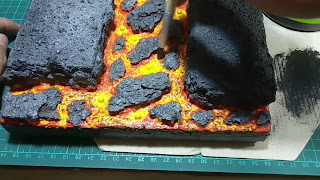 Making and Painting Lava Terrain for your Tabletop Games or Diorama