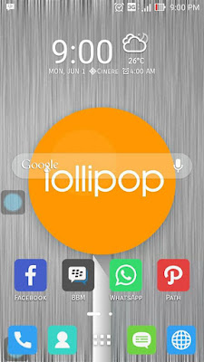 Menu Utama Lollipop Asus Zenfone 5