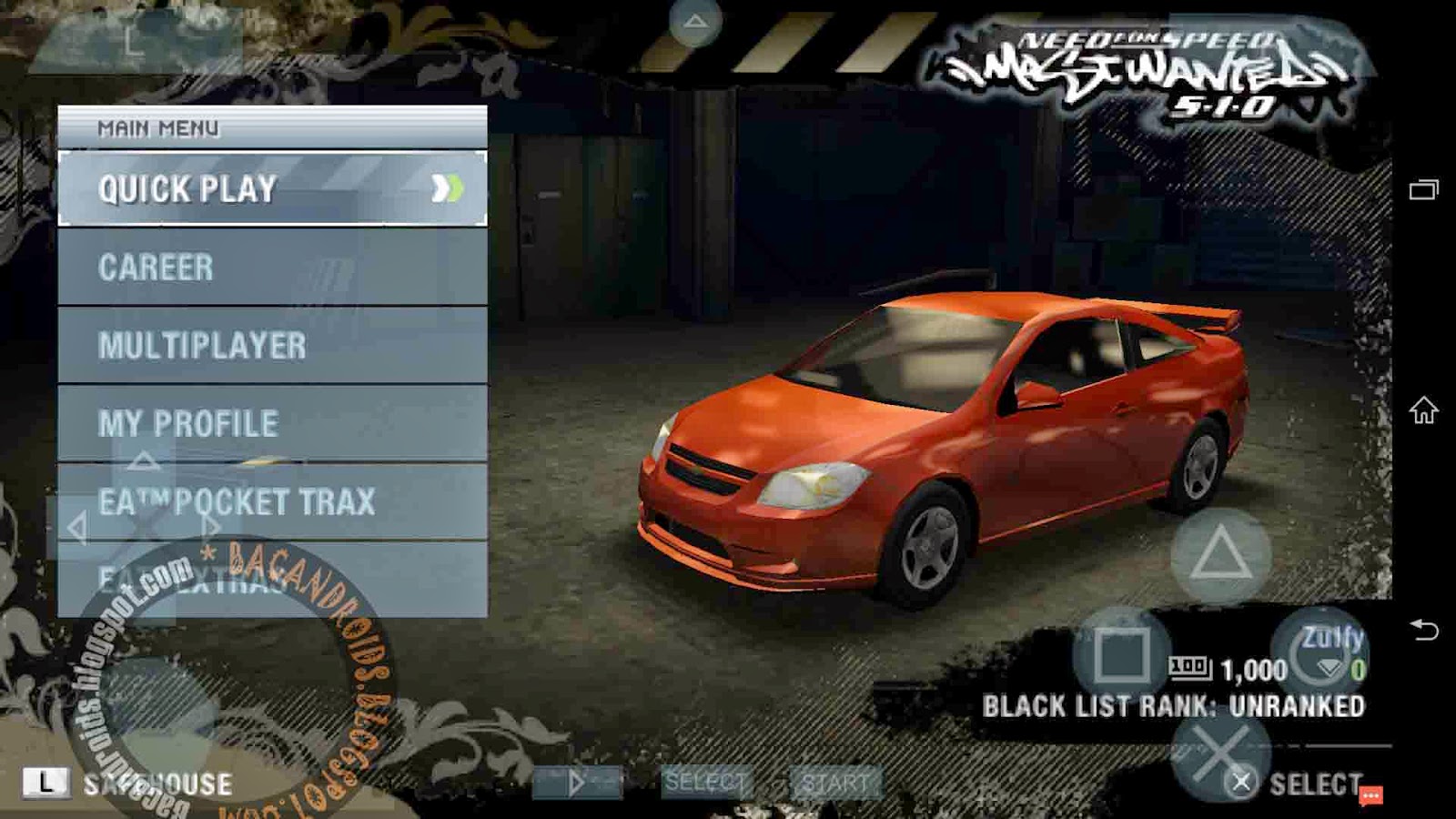 Game PPSSPP Android Need For Speed Most Wanted High Compress  ISO/CSO