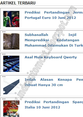 Cara Membuat Widget Artikel Terbaru Efek Slideshow Di Blogspot