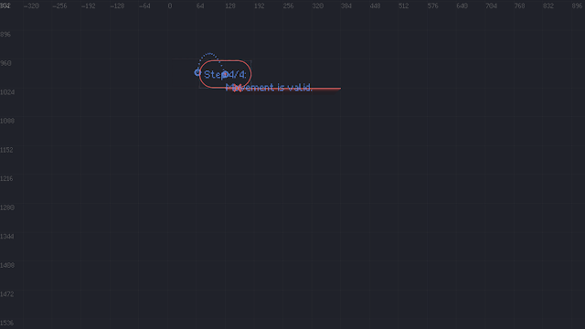 A screenshot showing the fourth step in our edge calculation. This shows that we can successfully move from our waypoint to the original destination.