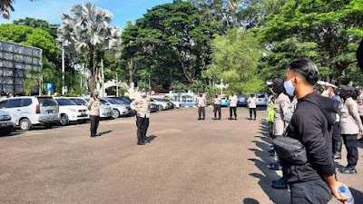 Polres Serang Kota Gelar Apel Pengamanan Aksi Unras