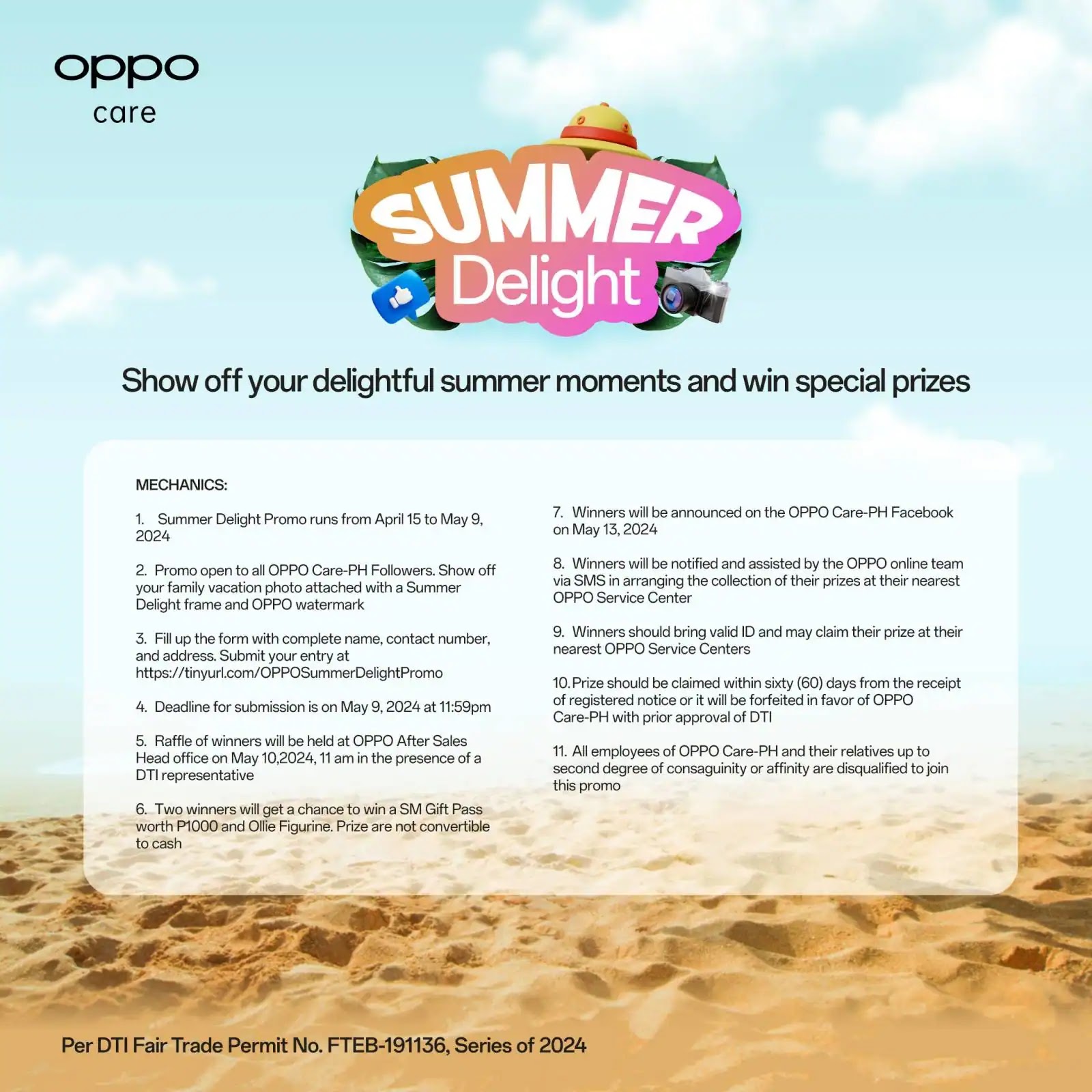 OPPO Summer Delight Promo Mechanics