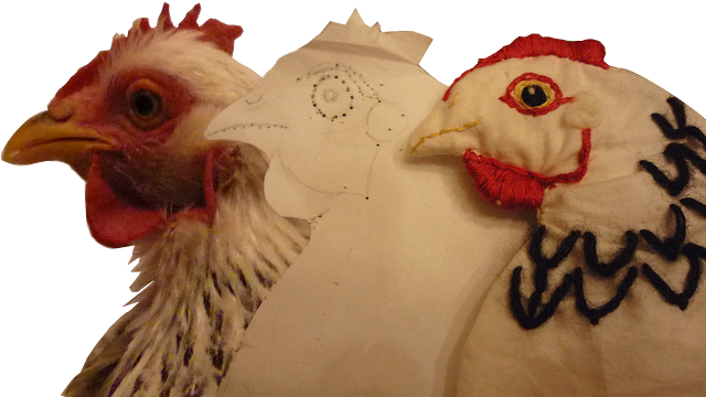 Create Chicken-shaped heat pad - organic