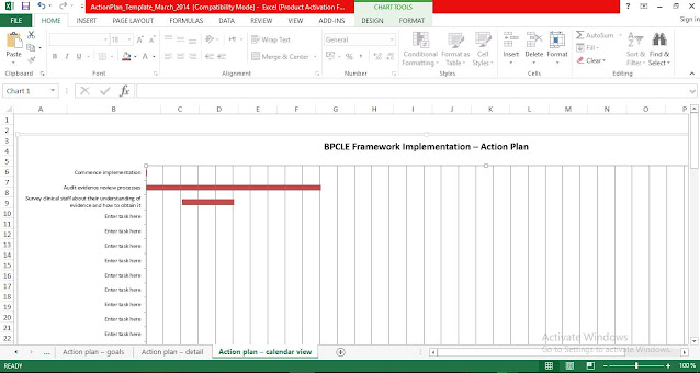 Action plan calendar view