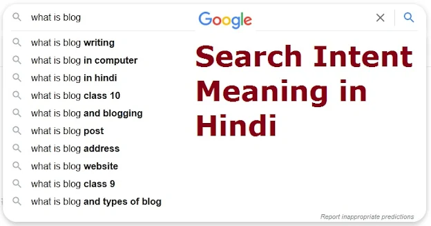 search intent meaning in hindi