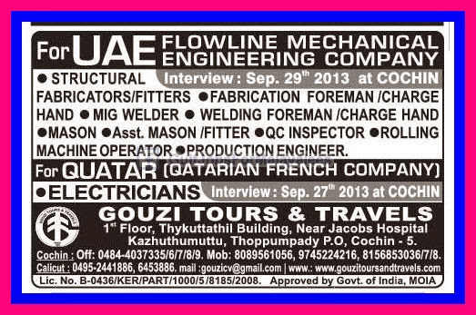Vacancies For a French Company UAE