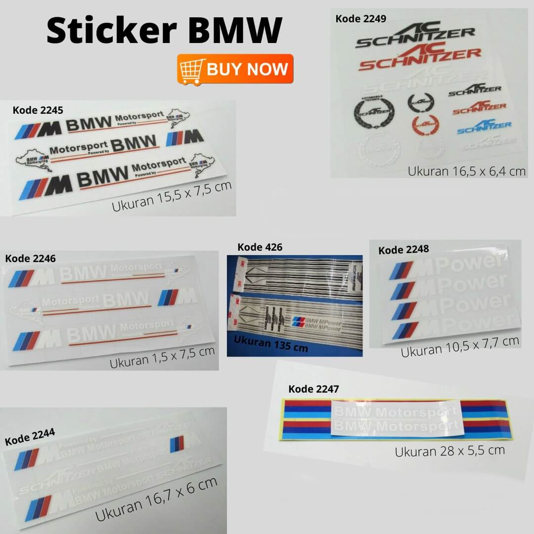 Aksesoris Sticker BMW E36