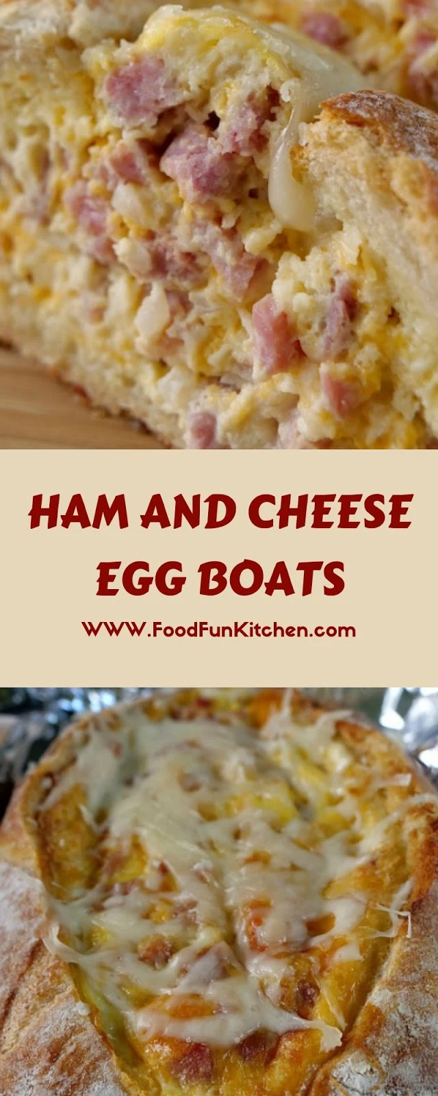 HAM AND CHEESE EGG BOATS