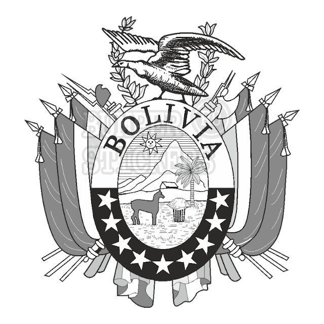 Escudo Bolivia dibujos de los símbolos patrios para pintar