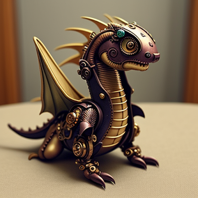 Steampunk Dragon Statue Miniature 3D amazingwallpapersa blogspot com (3)