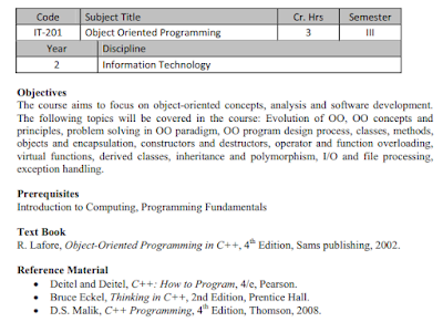 IT-201 | Object Oriented Programming: