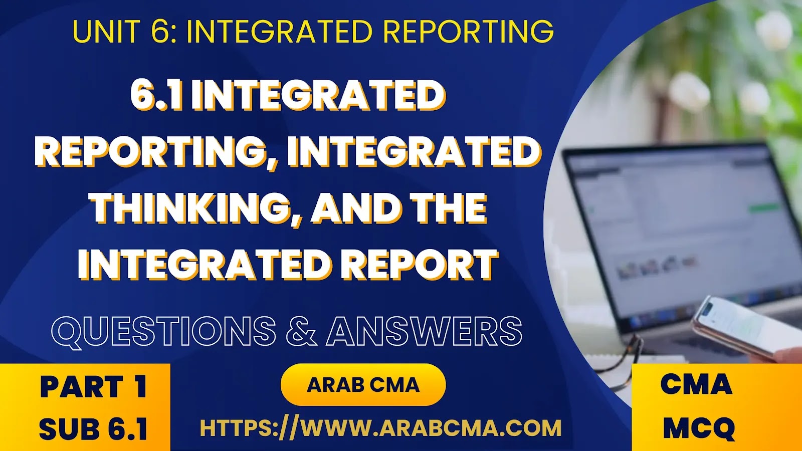 CMA PART 1 MCQ , subunit 6.1 Integrated Reporting, Integrated Thinking, and the Integrated Report