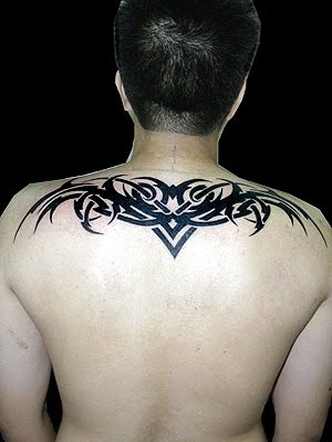 Upper Back Tattoo Male