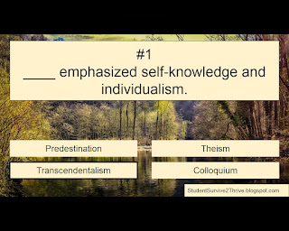 The correct answer is Transcendentalism.