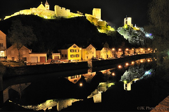 Esch sur Sure Castle at Night