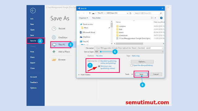 cara kompres file pdf menggunakan ms word