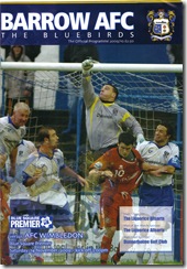 Barrow vs Dons prog
