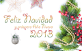 Postal con adornos navideños para compartir 2013