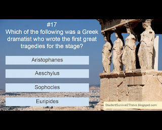 Which of the following was a Greek dramatist who wrote the first great tragedies for the stage? Answer choices include: Aristophanes, Aeschylus, Sophocles, Euripides