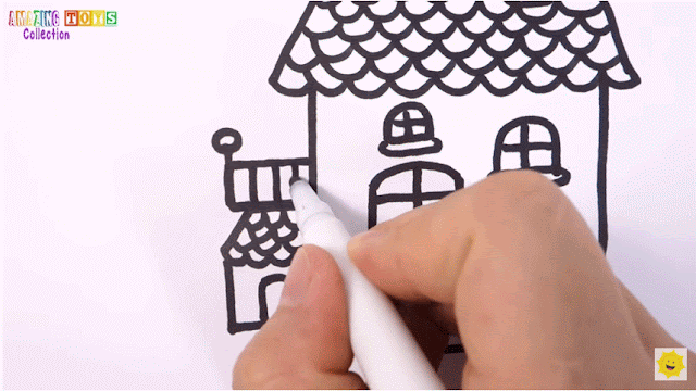 Tutorial cara menggambar rumah untuk anak SD dengan mudah