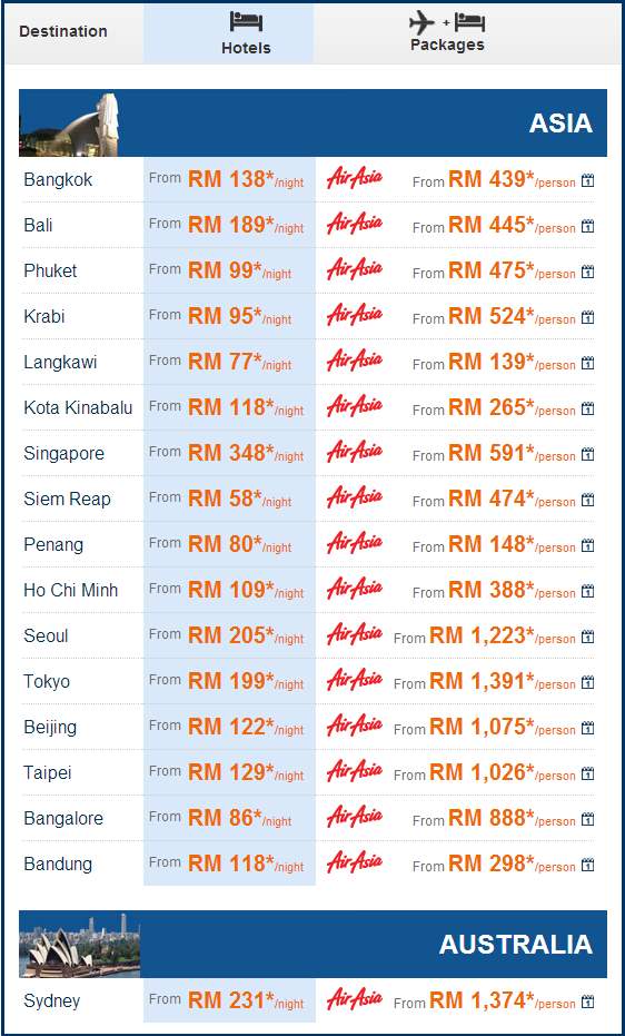 Expedia: Best Price Guaranteed AirAsia Flights + Hotel