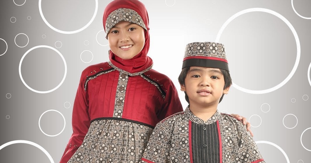 Model Baju  Batik Muslim Terbaru untuk Anak Perempuan dan 