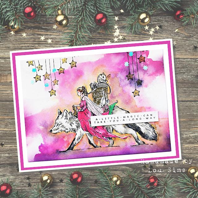 Katkin Krafts Christmas 2023 stamp designs. Card ideas by Lou Sims using Wild & Free stamp set