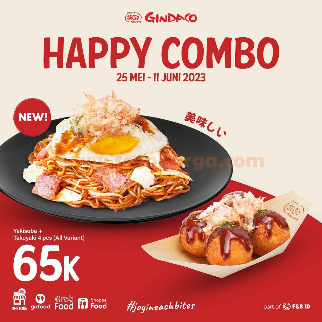 Promo GINDACO HAPPY COMBO CUMA 65RB