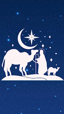 Nascimento de Jesus Silhueta Branca Papel de Parede Grátis