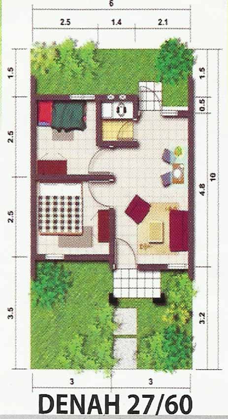 Gambar Desain Rumah  Mungil  Minimalis  Type  27  1 Lantai Kumpulan Renovasi di Rebanas Rebanas