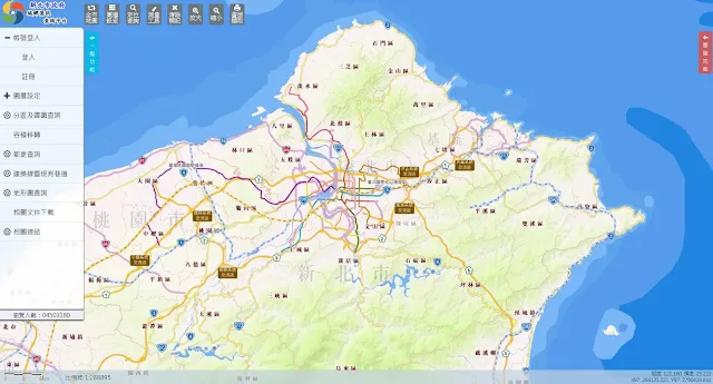 新北市政府城鄉資訊查詢平台介面-EricZhang
