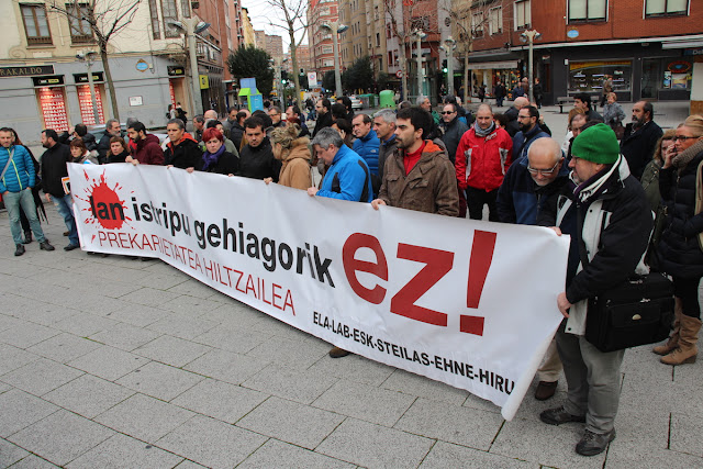 Protesta contra los accidentes laborales, en Barakaldo