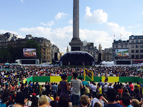 Pic of crowd in Trafalgar Square for Brazil Day