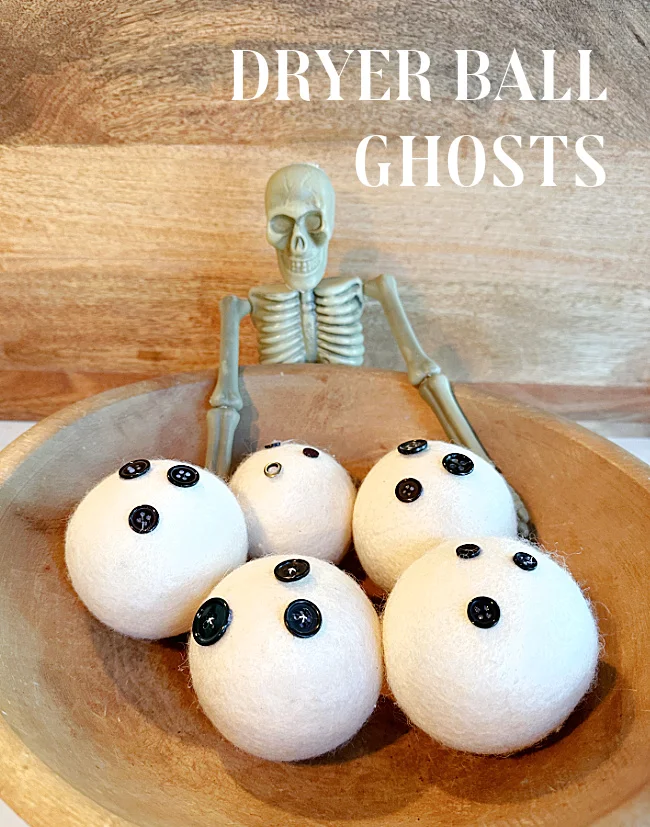 skeleton and bowl of ghosts with overlay