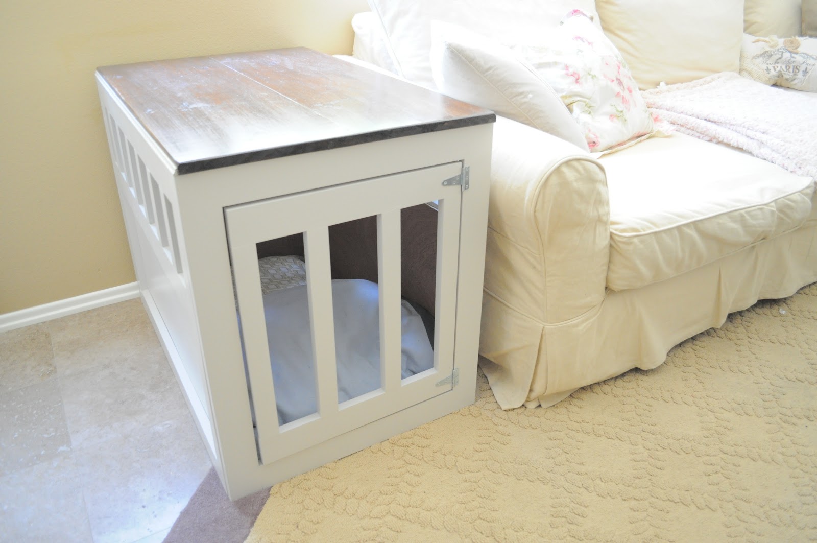 build a dog crate end table