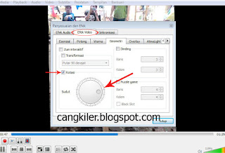 cara merotate video