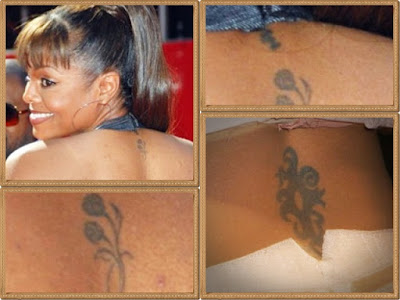 celebrities Janet's tattoos are not very flashy and barely noticeable.
